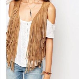 Abercrombie fringe vest